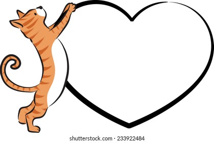 cat and blank card