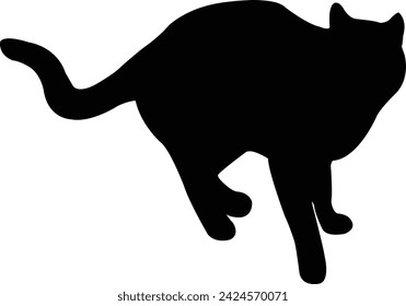 a cat body silhouette vector