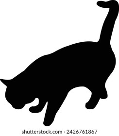 a cat body silhouette vector