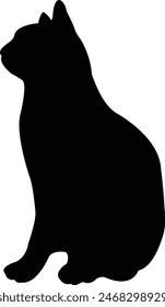 un Vector de silueta de cuerpo de gato