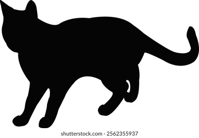 a cat body silhouette vector