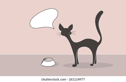 cat with a bowl