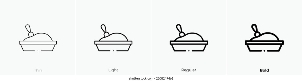 cat box icon. Thin, Light Regular And Bold style design isolated on white background