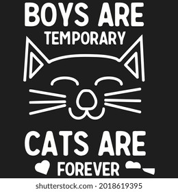 cat boys are art emporary cats are forever unisex art wo art one vector design illustration print poster