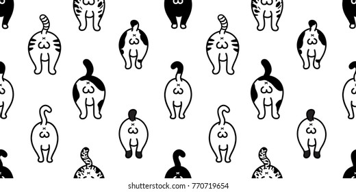 Cat breed kitten cartoon doodle vector Seamless Pattern background wallpaper