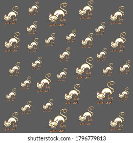 cat breed vector illustration character halloween doodle cartoon