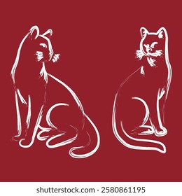 Cat ,Cat Brush , Cat Drawing ,Cat Line