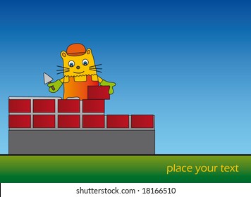 the cat builder cartoon