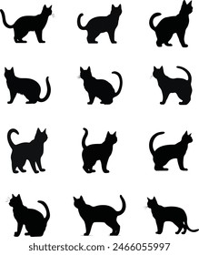 Cat bundle, Cat Clip art,  Cat Silhouette,   Vector Cat