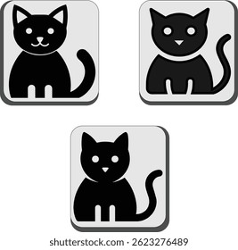Cat bundle vector silhouette vector design. 