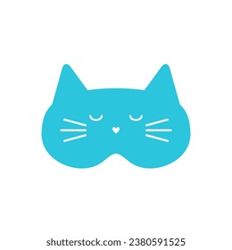 Cat burglar sleeping mask icon, symbol.  Blue icon on white background. From blue icon set.