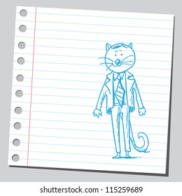 Cat businessman