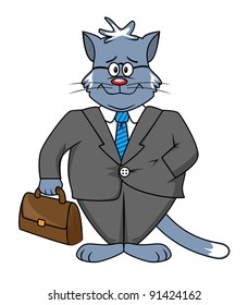 Cat businessman