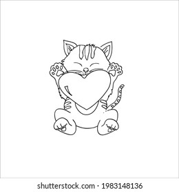 Cat-Butt-Farbseite für Katzen-Liebhaber 