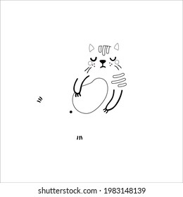 Cat Butt Coloring page for Cat Lovers 