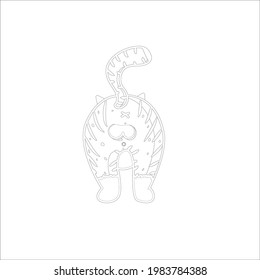 Cat Butt Coloring page for Cat Lovers