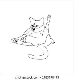 Cat Butt Coloring page for cat lovers with lots of fun