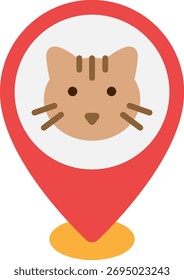 Icono de pin de Locación de café de gato