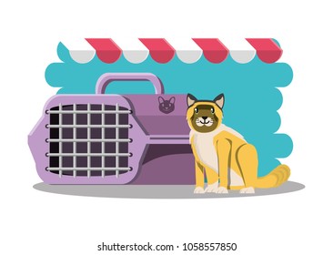 cat with cage icon
