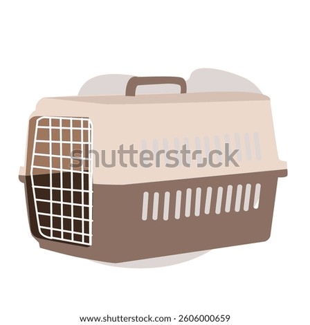 cat cage. Pet carrier on both sides. Empty cage. With handle and door. 