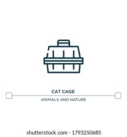 cat cage vector line icon. Simple element illustration. cat cage outline icon from pet shop fill concept. Can be used for web and mobile
