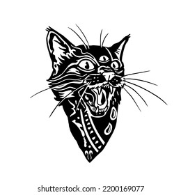 Cat Calling Rebellion Vector Art Illustration