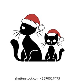 Cat Cap  Silhouette With White Background