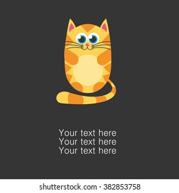 cat card.Vector Illustration