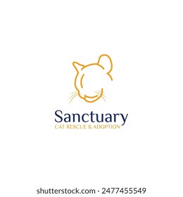 cat care and adoption foundation vector design logo	
