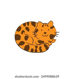 cat, cartoon, animal, vector, illustration, kitten, cute, tiger, pet, feline, animals, art, mammal, drawing, pets, domestic, kitty, fun, tail, orange, character, fur, paw, funny, sitting