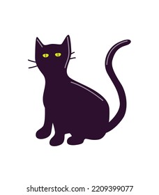 Caricatura de gato de una mascota. Ilustración vectorial, gato gracioso. Aislar en blanco.
