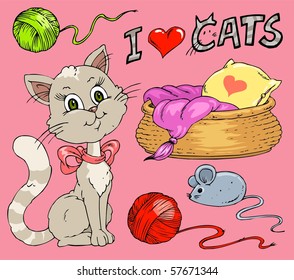 Cat - Cartoon Clip-Art Collection