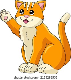  Cat Cartoon Colored Clipart Illustration