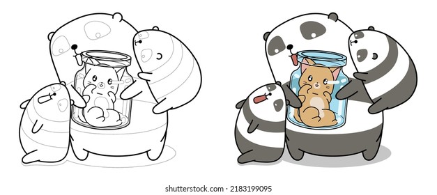 página de coloreado de dibujos animados para niños