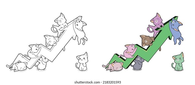 cat cartoon coloring page for kid