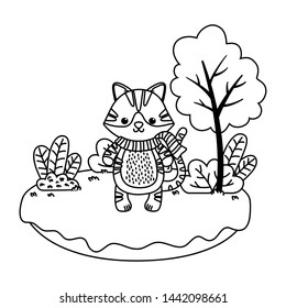 Cat cartoon design vector illustrator