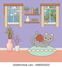 Cat cartoon design vector illustrator