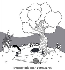 Cat cartoon design vector illustrator