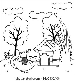 Cat cartoon design vector illustrator