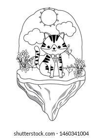 Cat cartoon design vector illustrator
