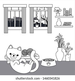 Cat cartoon design vector illustrator