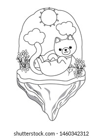 Cat cartoon design vector illustrator