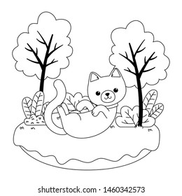 Cat cartoon design vector illustrator
