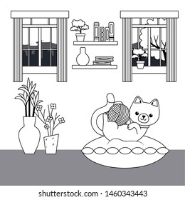 Cat cartoon design vector illustrator