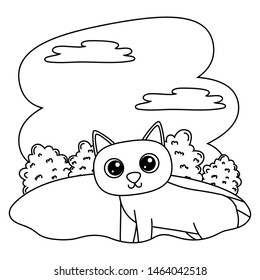 Cat cartoon design vector illustrator