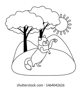 Cat cartoon design vector illustrator