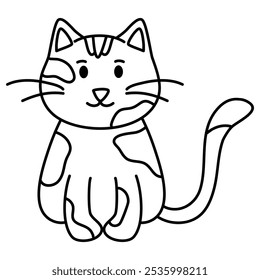 Desenho de gato Desenho de livro de colorir para crianças