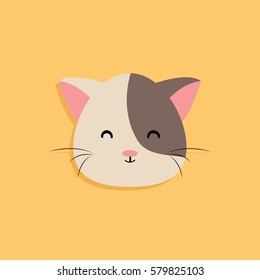 Cat cartoon face