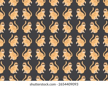 cat cartoon icon animal pet cute orange element comic drawing flat pattern seamless kitten character