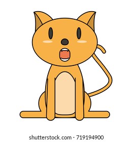 cat cartoon icon image 